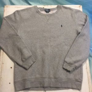 Gray polo sweat shirt